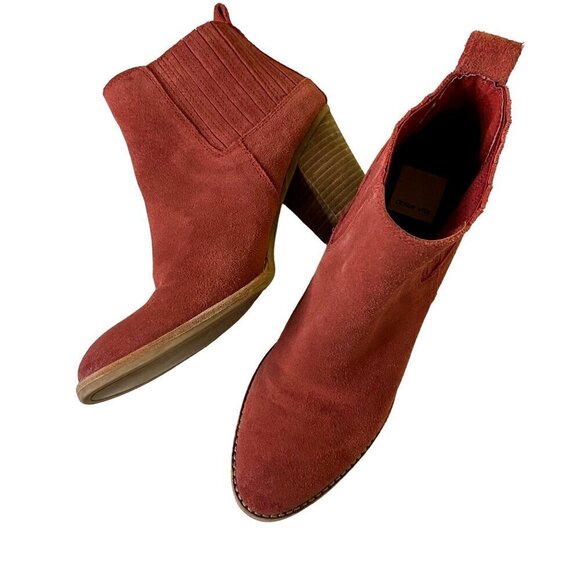 Suede Ankle Boots in Rusty pink - Picture 7 of 11